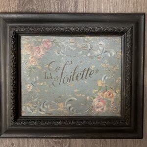 Art Reproduction, Framed, Parisian Style French Blue, La Toilette, 10”x12”